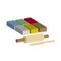 A set of multi-colored plasticine for modeling. Royalty Free Stock Photo